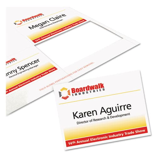 Avery Name Badge Insert Refills Horizontal/vertical 3 X 4 White 300/box - Office - Avery®