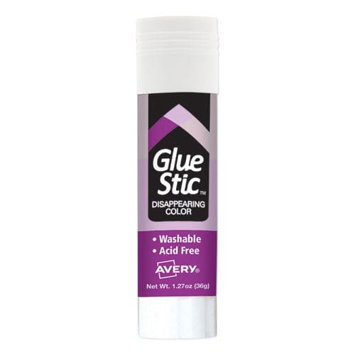 Avery Permanent Glue Stic 1.27 Oz Applies Purple Dries Clear - School Supplies - Avery®