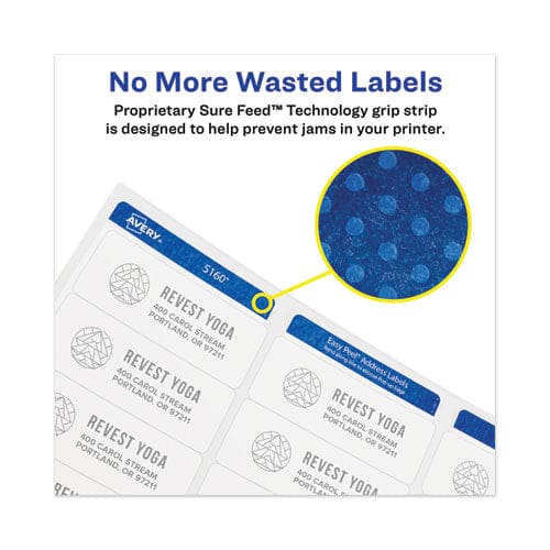 Avery Permanent Laser Print-to-the-edge Id Labels W/surefeed 2 1/2dia White 300/pk - Office - Avery®