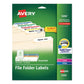 Avery Permanent Trueblock File Folder Labels With Sure Feed Technology 0.66 X 3.44 White 30/sheet 25 Sheets/pack - Office - Avery®