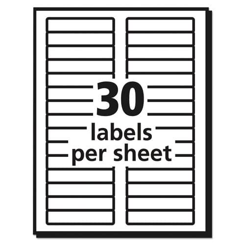 Avery Permanent Trueblock File Folder Labels With Sure Feed Technology 0.66 X 3.44 White 30/sheet 25 Sheets/pack - Office - Avery®