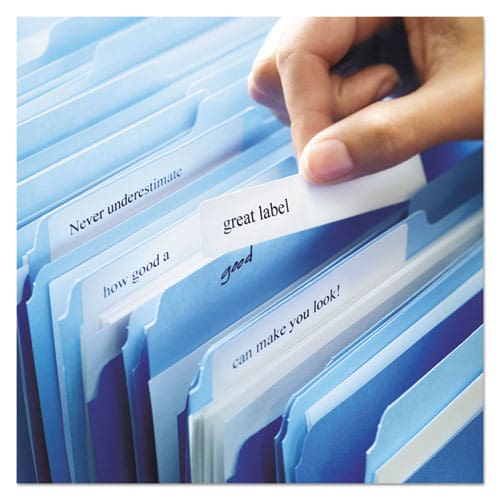 Avery Permanent Trueblock File Folder Labels With Sure Feed Technology 0.66 X 3.44 White 30/sheet 50 Sheets/box - Office - Avery®