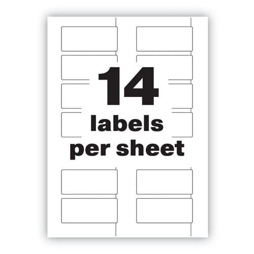 Avery Permatrack Destructible Asset Tag Labels Laser Printers 1.25 X 2.75 White 14/sheet 8 Sheets/pack - Office - Avery®