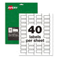 Avery Permatrack Durable White Asset Tag Labels Laser Printers 0.75 X 2 White 30/sheet 8 Sheets/pack - Office - Avery®
