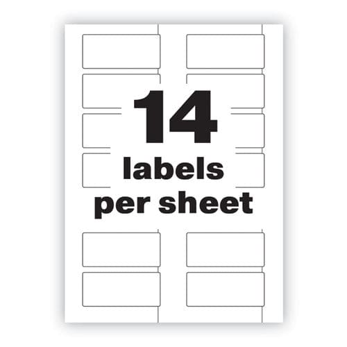 Avery Permatrack Durable White Asset Tag Labels Laser Printers 1.25 X 2.75 White 14/sheet 8 Sheets/pack - Office - Avery®