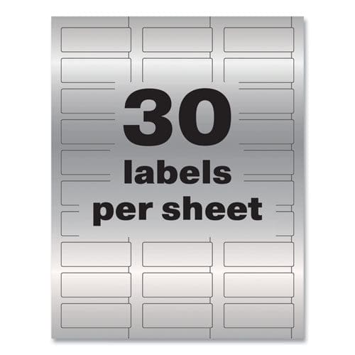 Avery Permatrack Metallic Asset Tag Labels Laser Printers 0.75 X 2 Metallic Silver 30/sheet 8 Sheets/pack - Office - Avery®