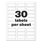 Avery Permatrack Tamper-evident Asset Tag Labels Laser Printers 0.75 X 2 White 30/sheet 8 Sheets/pack - Office - Avery®