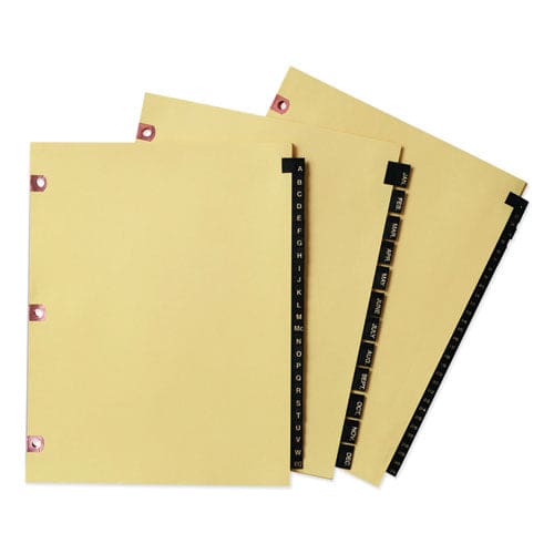 Avery Preprinted Black Leather Tab Dividers W/copper Reinforced Holes 31-tab 1 To 31 11 X 8.5 Buff 1 Set - Office - Avery®