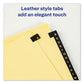 Avery Preprinted Black Leather Tab Dividers W/gold Reinforced Edge 25-tab A To Z 11 X 8.5 Buff 1 Set - Office - Avery®