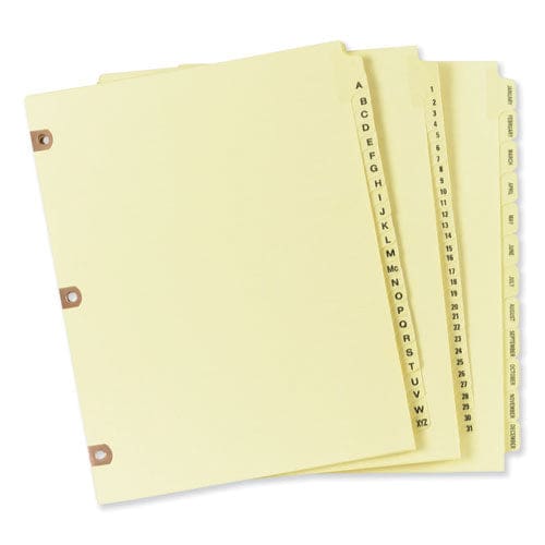 Avery Preprinted Laminated Tab Dividers With Copper Reinforced Holes 12-tab Jan. To Dec. 11 X 8.5 Buff 1 Set - Office - Avery®