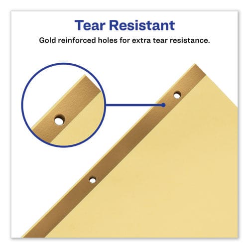 Avery Preprinted Laminated Tab Dividers With Gold Reinforced Binding Edge 12-tab Jan. To Dec. 11 X 8.5 Buff 1 Set - Office - Avery®