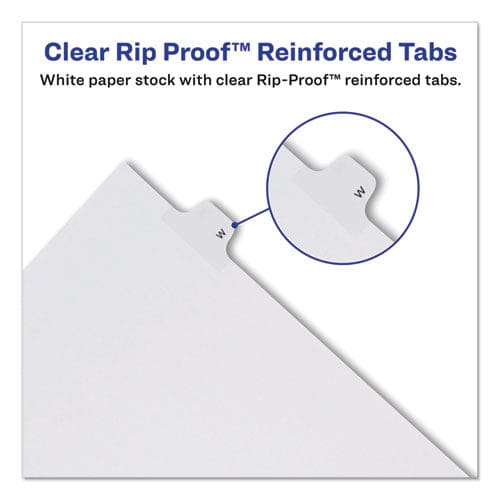 Avery Preprinted Legal Exhibit Side Tab Index Dividers Allstate Style 10-tab 1 11 X 8.5 White 25/pack - Office - Avery®