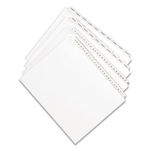 Avery Preprinted Legal Exhibit Side Tab Index Dividers Allstate Style 10-tab 13 11 X 8.5 White 25/pack - Office - Avery®