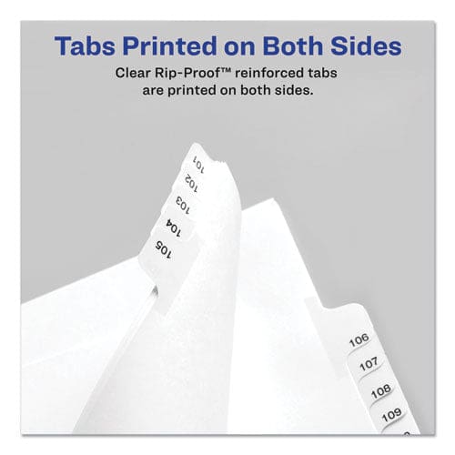 Avery Preprinted Legal Exhibit Side Tab Index Dividers Allstate Style 10-tab 18 11 X 8.5 White 25/pack - Office - Avery®