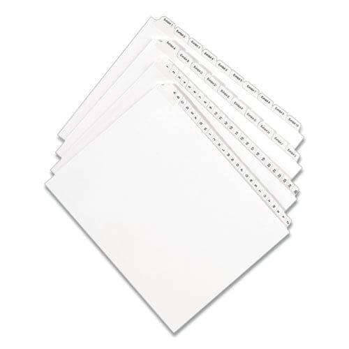 Avery Preprinted Legal Exhibit Side Tab Index Dividers Allstate Style 10-tab 2 11 X 8.5 White 25/pack - Office - Avery®