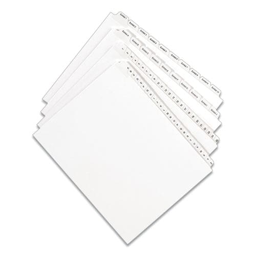 Avery Preprinted Legal Exhibit Side Tab Index Dividers Allstate Style 10-tab 23 11 X 8.5 White 25/pack - Office - Avery®