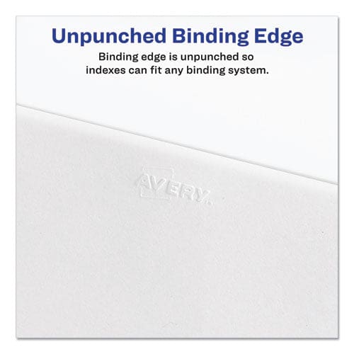 Avery Preprinted Legal Exhibit Side Tab Index Dividers Allstate Style 10-tab 5 11 X 8.5 White 25/pack - Office - Avery®