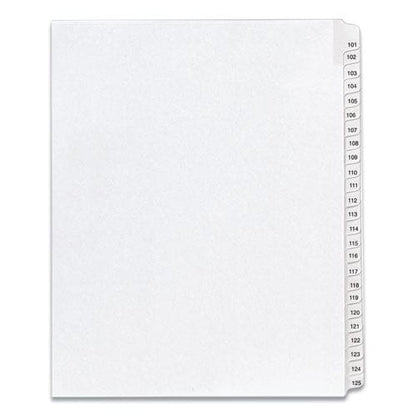 Avery Preprinted Legal Exhibit Side Tab Index Dividers Allstate Style 25-tab 101 To 125 11 X 8.5 White 1 Set (1705) - Office - Avery®