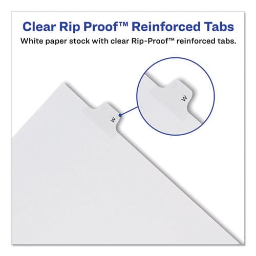 Avery Preprinted Legal Exhibit Side Tab Index Dividers Allstate Style 26-tab E 11 X 8.5 White 25/pack - Office - Avery®