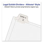 Avery Preprinted Legal Exhibit Side Tab Index Dividers Allstate Style 26-tab V 11 X 8.5 White 25/pack - Office - Avery®