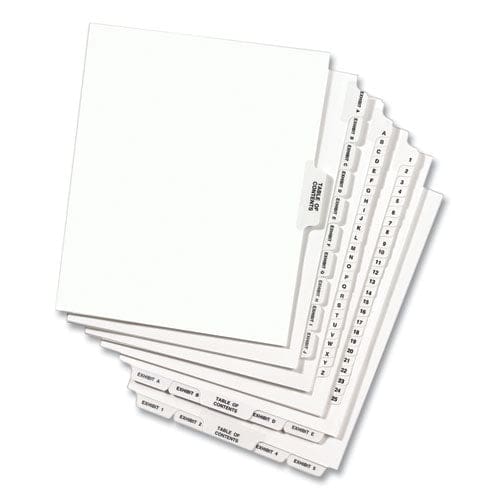 Avery Preprinted Legal Exhibit Side Tab Index Dividers Avery Style 10-tab 21 11 X 8.5 White 25/pack (1021) - Office - Avery®