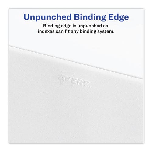 Avery Preprinted Legal Exhibit Side Tab Index Dividers Avery Style 10-tab 24 11 X 8.5 White 25/pack (1024) - Office - Avery®