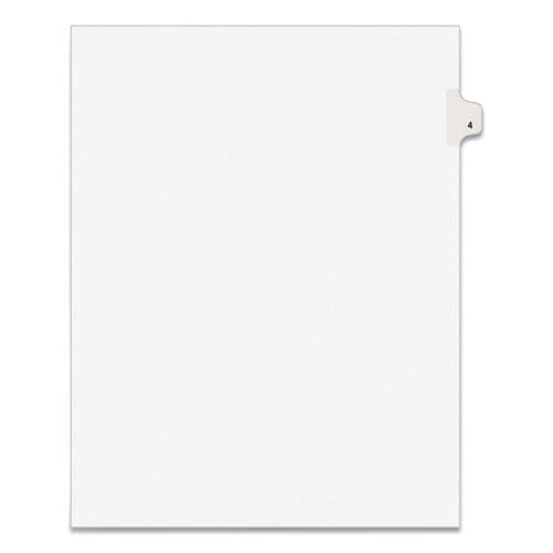 Avery Preprinted Legal Exhibit Side Tab Index Dividers Avery Style 10-tab 4 11 X 8.5 White 25/pack - Office - Avery®