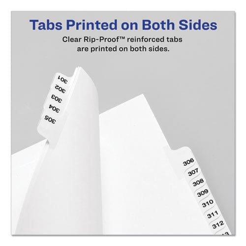 Avery Preprinted Legal Exhibit Side Tab Index Dividers Avery Style 10-tab 4 11 X 8.5 White 25/pack - Office - Avery®