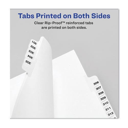 Avery Preprinted Legal Exhibit Side Tab Index Dividers Avery Style 10-tab 52 11 X 8.5 White 25/pack (1052) - Office - Avery®