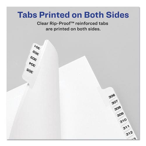 Avery Preprinted Legal Exhibit Side Tab Index Dividers Avery Style 10-tab 7 11 X 8.5 White 25/pack - Office - Avery®