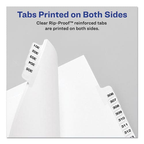 Avery Preprinted Legal Exhibit Side Tab Index Dividers Avery Style 10-tab 8 11 X 8.5 White 25/pack - Office - Avery®