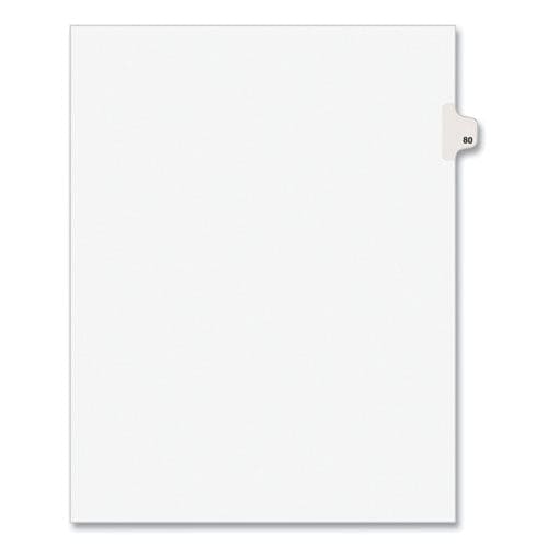 Avery Preprinted Legal Exhibit Side Tab Index Dividers Avery Style 10-tab 80 11 X 8.5 White 25/pack (1080) - Office - Avery®