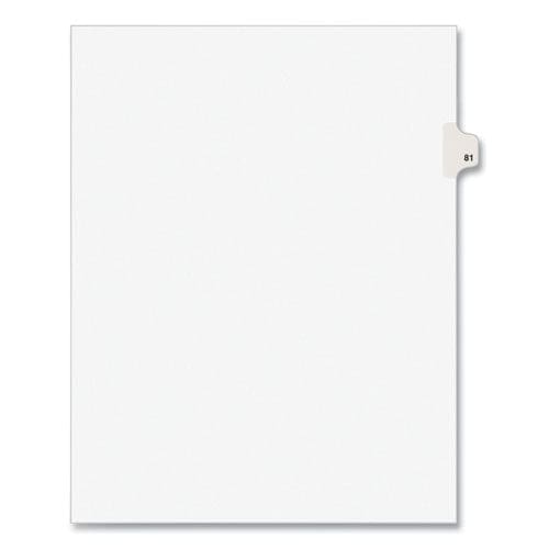 Avery Preprinted Legal Exhibit Side Tab Index Dividers Avery Style 10-tab 81 11 X 8.5 White 25/pack (1081) - Office - Avery®