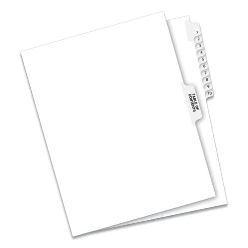 Avery Preprinted Legal Exhibit Side Tab Index Dividers Avery Style 11-tab 1 To 10 11 X 8.5 White 1 Set - Office - Avery®