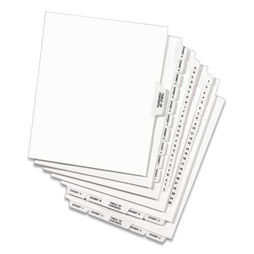 Avery Preprinted Legal Exhibit Side Tab Index Dividers Avery Style 25-tab 1 To 25 11 X 8.5 White 1 Set - Office - Avery®