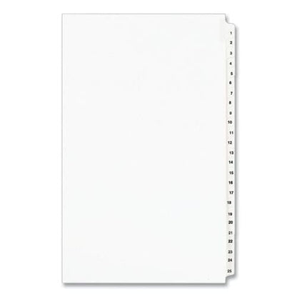 Avery Preprinted Legal Exhibit Side Tab Index Dividers Avery Style 25-tab 1 To 25 14 X 8.5 White 1 Set (1430) - Office - Avery®