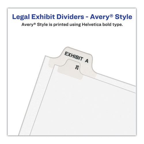 Avery Preprinted Legal Exhibit Side Tab Index Dividers Avery Style 25-tab 151 To 175 11 X 8.5 White 1 Set (1336) - Office - Avery®