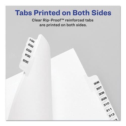 Avery Preprinted Legal Exhibit Side Tab Index Dividers Avery Style 25-tab 26 To 50 11 X 8.5 White 1 Set (1331) - Office - Avery®