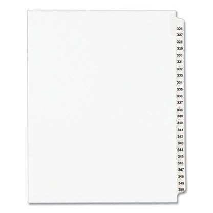 Avery Preprinted Legal Exhibit Side Tab Index Dividers Avery Style 25-tab 326 To 350 11 X 8.5 White 1 Set (1343) - Office - Avery®