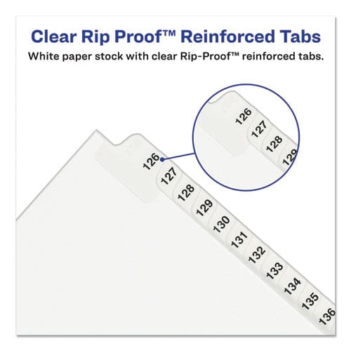 Avery Preprinted Legal Exhibit Side Tab Index Dividers Avery Style 25-tab 76 To 100 11 X 8.5 White 1 Set (1333) - Office - Avery®