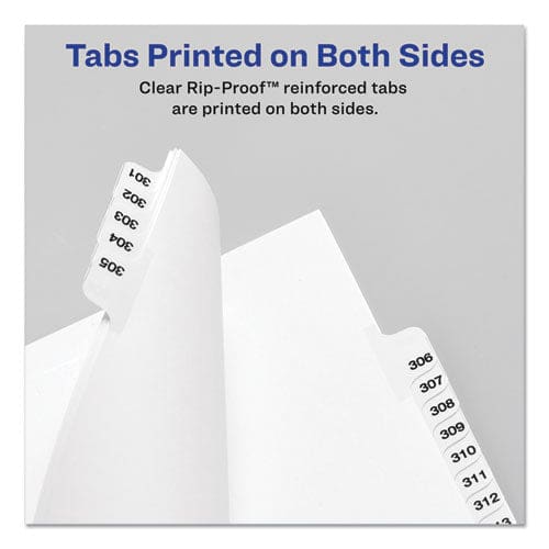 Avery Preprinted Legal Exhibit Side Tab Index Dividers Avery Style 26-tab 51 To 75 11 X 8.5 White 1 Set - Office - Avery®