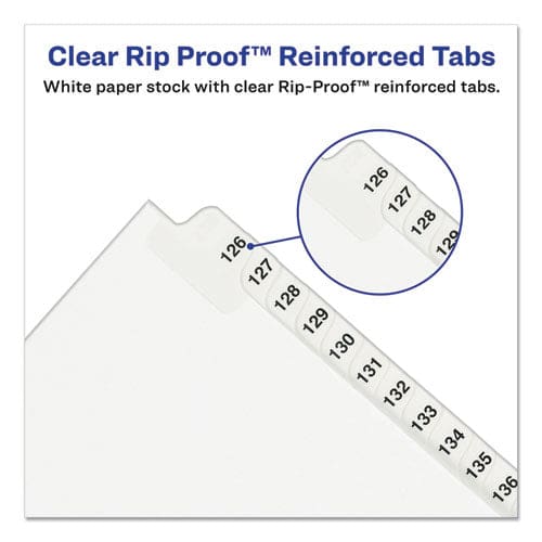 Avery Preprinted Legal Exhibit Side Tab Index Dividers Avery Style 26-tab 51 To 75 11 X 8.5 White 1 Set - Office - Avery®