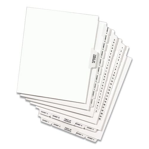 Avery Preprinted Legal Exhibit Side Tab Index Dividers Avery Style 26-tab 76 To 100 11 X 8.5 White 1 Set - Office - Avery®