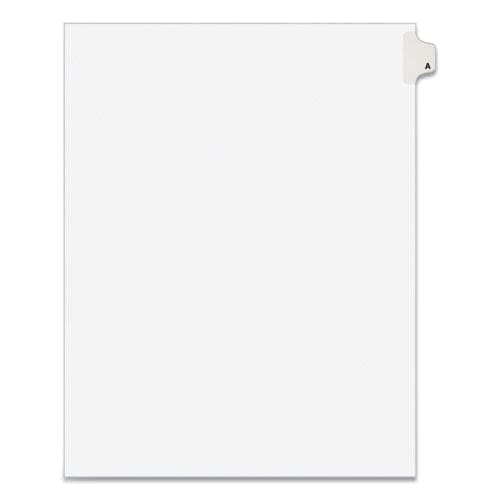 Avery Preprinted Legal Exhibit Side Tab Index Dividers Avery Style 26-tab A 11 X 8.5 White 25/pack (1401) - Office - Avery®