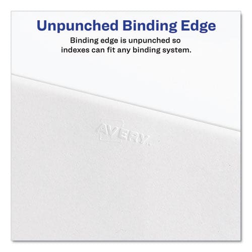 Avery Preprinted Legal Exhibit Side Tab Index Dividers Avery Style 26-tab Exhibit A To Exhibit Z 11 X 8.5 White 1 Set (1370) - Office -