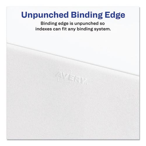 Avery Preprinted Legal Exhibit Side Tab Index Dividers Avery Style 26-tab A To Z 11 X 8.5 White 1 Set (1400) - Office - Avery®