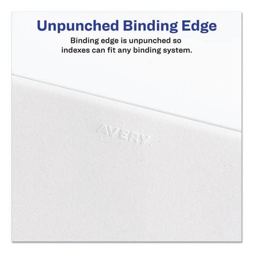 Avery Preprinted Legal Exhibit Side Tab Index Dividers Avery Style 26-tab E 11 X 8.5 White 25/pack (1405) - Office - Avery®