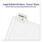 Avery Preprinted Legal Exhibit Side Tab Index Dividers Avery Style 26-tab E 11 X 8.5 White 25/pack (1405) - Office - Avery®