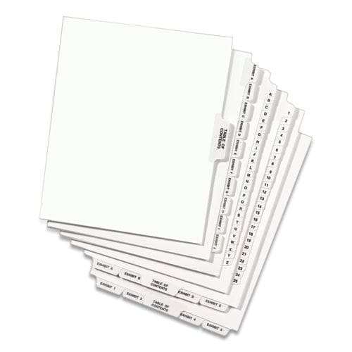 Avery Preprinted Legal Exhibit Side Tab Index Dividers Avery Style 26-tab E 11 X 8.5 White 25/pack (1405) - Office - Avery®