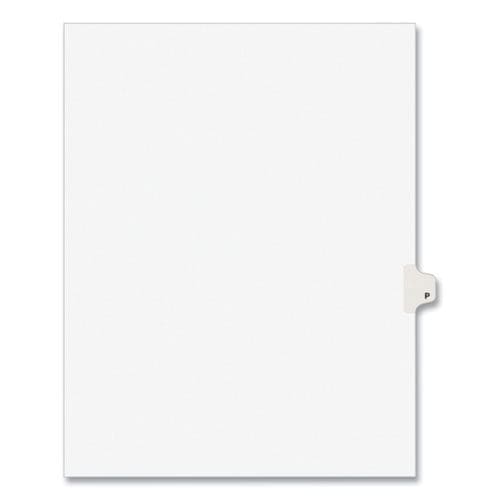 Avery Preprinted Legal Exhibit Side Tab Index Dividers Avery Style 26-tab P 11 X 8.5 White 25/pack (1416) - Office - Avery®